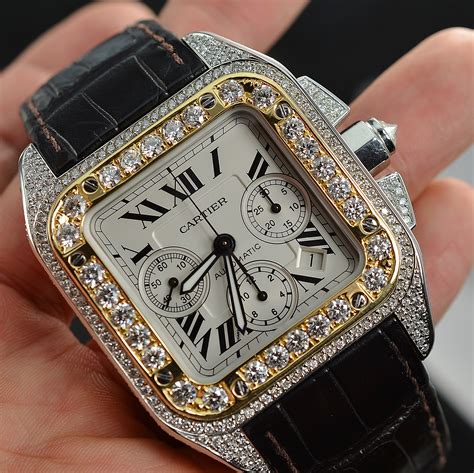 cartier watches for men gold|cartier men's watches with diamond.